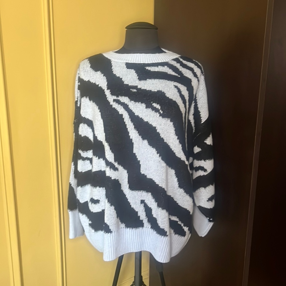 Oversized Zebra Sweater